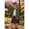 MEROKEETY Women’s Winter Fall Long Sleeve Cardigan Sweater 2026 Crew Neck Button Open Front Chunky Knit Outfits(Army Green)