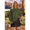 MEROKEETY Women’s Winter Fall Long Sleeve Cardigan Sweater 2026 Crew Neck Button Open Front Chunky Knit Outfits(Army Green)