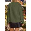 MEROKEETY Women’s Winter Fall Long Sleeve Cardigan Sweater 2026 Crew Neck Button Open Front Chunky Knit Outfits(Army Green)