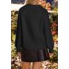 MEROKEETY Women’s Winter Fall Long Sleeve Cardigan Sweater 2026 Crew Neck Button Open Front Chunky Knit Outfits(Black)