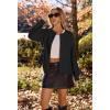 MEROKEETY Women’s Winter Fall Long Sleeve Cardigan Sweater 2026 Crew Neck Button Open Front Chunky Knit Outfits(Black)