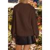 MEROKEETY Women’s Winter Fall Long Sleeve Cardigan Sweater 2026 Crew Neck Button Open Front Chunky Knit Outfits(Coffe)
