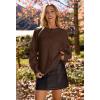 MEROKEETY Women’s Winter Fall Long Sleeve Cardigan Sweater 2026 Crew Neck Button Open Front Chunky Knit Outfits(Coffe)