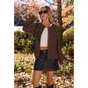 MEROKEETY Women’s Winter Fall Long Sleeve Cardigan Sweater 2026 Crew Neck Button Open Front Chunky Knit Outfits(Coffe)