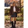 MEROKEETY Women’s Winter Fall Long Sleeve Cardigan Sweater 2026 Crew Neck Button Open Front Chunky Knit Outfits(Coffe)