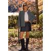 MEROKEETY Women’s Winter Fall Long Sleeve Cardigan Sweater 2026 Crew Neck Button Open Front Chunky Knit Outfits(Dark Grey)