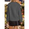 MEROKEETY Women’s Winter Fall Long Sleeve Cardigan Sweater 2026 Crew Neck Button Open Front Chunky Knit Outfits(Dark Grey)