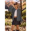 MEROKEETY Women’s Winter Fall Long Sleeve Cardigan Sweater 2026 Crew Neck Button Open Front Chunky Knit Outfits(Dark Grey)