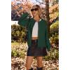 MEROKEETY Women’s Winter Fall Long Sleeve Cardigan Sweater 2026 Crew Neck Button Open Front Chunky Knit Outfits(Green)