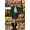 MEROKEETY Women’s Winter Fall Long Sleeve Cardigan Sweater 2026 Crew Neck Button Open Front Chunky Knit Outfits(Green)