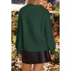 MEROKEETY Women’s Winter Fall Long Sleeve Cardigan Sweater 2026 Crew Neck Button Open Front Chunky Knit Outfits(Green)