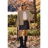 MEROKEETY Women’s Winter Fall Long Sleeve Cardigan Sweater 2026 Crew Neck Button Open Front Chunky Knit Outfits(Light Khaki)