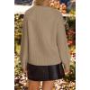 MEROKEETY Women’s Winter Fall Long Sleeve Cardigan Sweater 2026 Crew Neck Button Open Front Chunky Knit Outfits(Light Khaki)