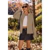 MEROKEETY Women’s Winter Fall Long Sleeve Cardigan Sweater 2026 Crew Neck Button Open Front Chunky Knit Outfits(Light Khaki)