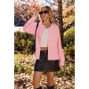 MEROKEETY Women’s Winter Fall Long Sleeve Cardigan Sweater 2026 Crew Neck Button Open Front Chunky Knit Outfits(Light Pink)