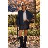 MEROKEETY Women’s Winter Fall Long Sleeve Cardigan Sweater 2026 Crew Neck Button Open Front Chunky Knit Outfits(Navy)