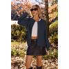 MEROKEETY Women’s Winter Fall Long Sleeve Cardigan Sweater 2026 Crew Neck Button Open Front Chunky Knit Outfits(Navy)