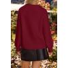 MEROKEETY Women’s Winter Fall Long Sleeve Cardigan Sweater 2026 Crew Neck Button Open Front Chunky Knit Outfits(Red)