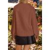 MEROKEETY Women’s Winter Fall Long Sleeve Cardigan Sweater 2026 Crew Neck Button Open Front Chunky Knit Outfits(Rust)