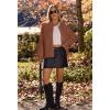 MEROKEETY Women’s Winter Fall Long Sleeve Cardigan Sweater 2026 Crew Neck Button Open Front Chunky Knit Outfits(Rust)