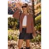 MEROKEETY Women’s Winter Fall Long Sleeve Cardigan Sweater 2026 Crew Neck Button Open Front Chunky Knit Outfits(Rust)