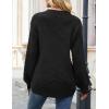 MEROKEETY Women’s Winter Fall Long Sleeve Tunic Sweaters 2026 Casual Trendy Crew Neck Waffle Knit Pullover Tops Jumper(Black)