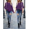 MEROKEETY Women’s Winter Fall Long Sleeve Tunic Sweaters 2026 Casual Trendy Crew Neck Waffle Knit Pullover Tops Jumper(Dark Purple)