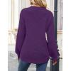 MEROKEETY Women’s Winter Fall Long Sleeve Tunic Sweaters 2026 Casual Trendy Crew Neck Waffle Knit Pullover Tops Jumper(Dark Purple)