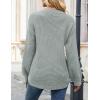 MEROKEETY Women’s Winter Fall Long Sleeve Tunic Sweaters 2026 Casual Trendy Crew Neck Waffle Knit Pullover Tops Jumper(Grey)