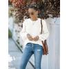 MEROKEETY Women’s Winter Fall Long Sleeve Tunic Sweaters 2026 Casual Trendy Crew Neck Waffle Knit Pullover Tops Jumper(Ivory)