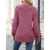MEROKEETY Women’s Winter Fall Long Sleeve Tunic Sweaters 2026 Casual Trendy Crew Neck Waffle Knit Pullover Tops Jumper(Mauve)