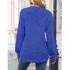MEROKEETY Women’s Winter Fall Long Sleeve Tunic Sweaters 2026 Casual Trendy Crew Neck Waffle Knit Pullover Tops Jumper(Royal)