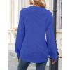 MEROKEETY Women’s Winter Fall Long Sleeve Tunic Sweaters 2026 Casual Trendy Crew Neck Waffle Knit Pullover Tops Jumper(Royal Blue)