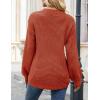 MEROKEETY Women’s Winter Fall Long Sleeve Tunic Sweaters 2026 Casual Trendy Crew Neck Waffle Knit Pullover Tops Jumper(Rust)