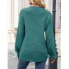 MEROKEETY Women’s Winter Fall Long Sleeve Tunic Sweaters 2026 Casual Trendy Crew Neck Waffle Knit Pullover Tops Jumper(Teal)