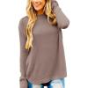 MEROKEETY Women’s Casual Long Sleeve Sweaters 2025 Loose Crew Neck Fall Winter Knit Pullover Sweater Tops(Etherea)