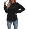 MEROKEETY Women’s Fall Winter Sweaters Casual Loose Cozy Sweater Tops Pullover Jumper 2025 Fashion Outfits(Black)