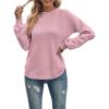 MEROKEETY Women’s Fall Winter Sweaters Casual Loose Cozy Sweater Tops Pullover Jumper 2025 Fashion Outfits(Dustypink)