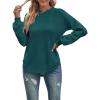 MEROKEETY Women’s Fall Winter Sweaters Casual Loose Cozy Sweater Tops Pullover Jumper 2025 Fashion Outfits(Tealgreen)