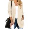 MEROKEETY Womens Long Sleeve Open Front Cardigans Chunky Knit Draped Sweaters Outwear(Apricot)