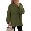 MEROKEETY Women’s Long Sleeve Oversized Knit Sweaters 2025 Fall Trendy Casual Chunky Crewneck Pullover Jumpers Tops(Armygreen)