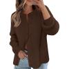 MEROKEETY Women’s Winter Fall Long Sleeve Cardigan Sweater 2026 Crew Neck Button Open Front Chunky Knit Outfits(Coffe)