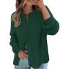 MEROKEETY Women’s Winter Fall Long Sleeve Cardigan Sweater 2026 Crew Neck Button Open Front Chunky Knit Outfits(Green)