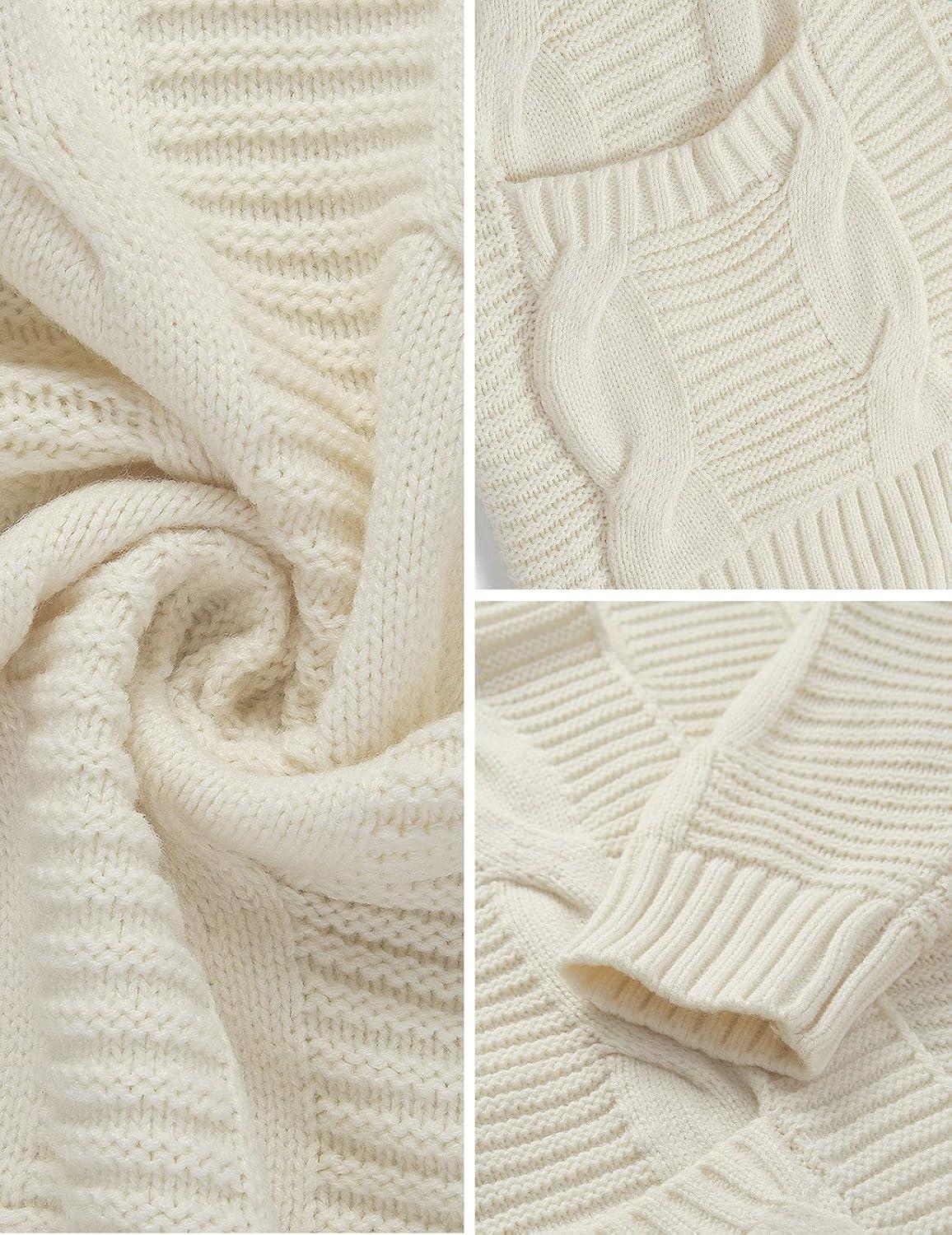 imageMEROKEETY Womens 2026 Long Sleeve Cable Knit Cardigan Sweaters Open Front Fall Outerwear Coat PocketsBeige Yellow