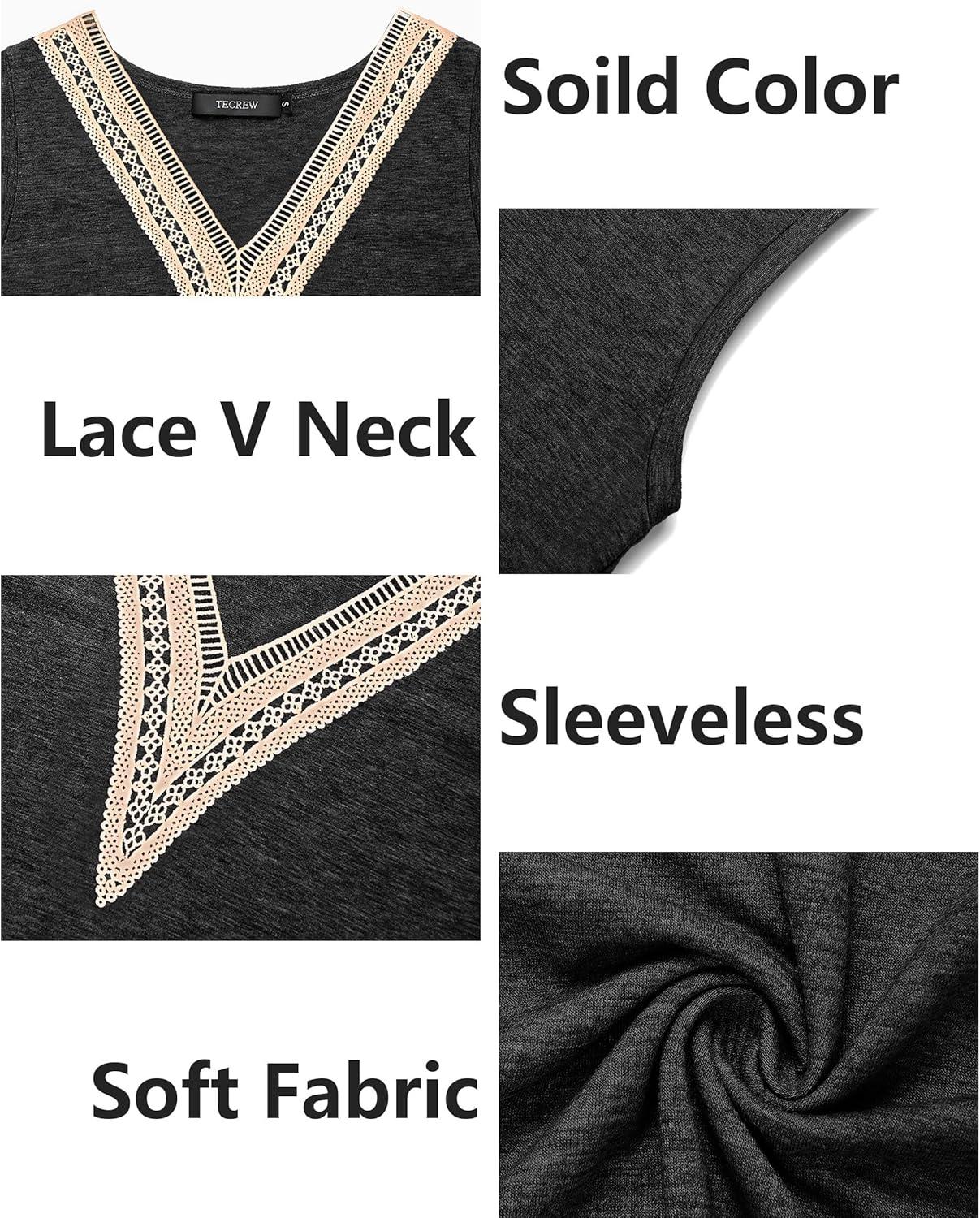 imageMEROKEETY Womens Boho Cap Sleeve Lace Trim V Neck Tops 2026 Summer Casual Loose Beach Vacation Tee Shirts BlouseBlack