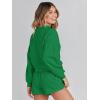 MEROKEETY 2026 Spring Lounge Sets for Women Oversized Batwing Sleeve Casual Top and Shorts 2 Piece Outfits Sweat Set(Forest Green)