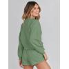 MEROKEETY 2026 Spring Lounge Sets for Women Oversized Batwing Sleeve Casual Top and Shorts 2 Piece Outfits Sweat Set(Green)
