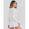 MEROKEETY 2026 Spring Lounge Sets for Women Oversized Batwing Sleeve Casual Top and Shorts 2 Piece Outfits Sweat Set(Light Grey)