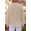 MEROKEETY Cardigan Sweaters for Women Fall Long Sleeve Cable Knit Button Open Front Casual Outerwear Coat(Apricot)