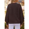 MEROKEETY Cardigan Sweaters for Women Fall Long Sleeve Cable Knit Button Open Front Casual Outerwear Coat(Coffee)